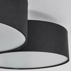 Lampes En Tissu-hofstein Plafonnier Purus LED Noir, 1 lumière