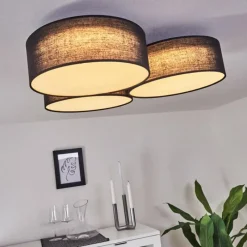 Lampes En Tissu-hofstein Plafonnier Purus LED Noir, 1 lumière
