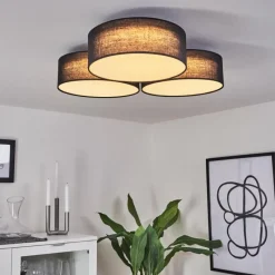 Lampes En Tissu-hofstein Plafonnier Purus LED Noir, 1 lumière