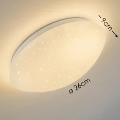 hofstein Plafonnier Quebec LED Blanc, 1 lumière, Télécommandes, Changeur de couleurs* Éclairage Led