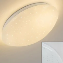 hofstein Plafonnier Quebec LED Blanc, 1 lumière, Télécommandes, Changeur de couleurs* Éclairage Led