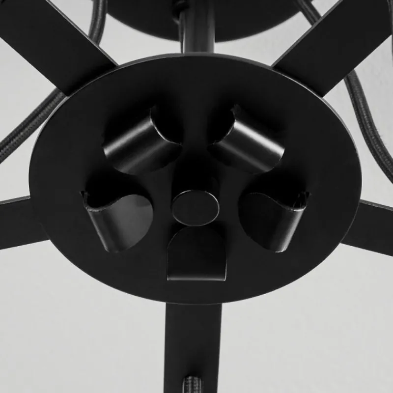 hofstein Plafonnier Quento Laiton, Noir, 5 lumières