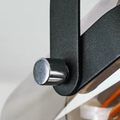 Suspension Verre Fumé-hofstein Plafonnier Quieri Noir, 1 lumière