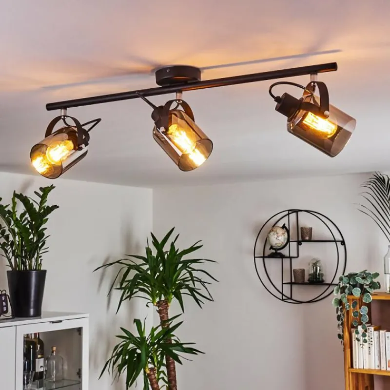 hofstein Plafonnier Quieri Noir, 3 lumières