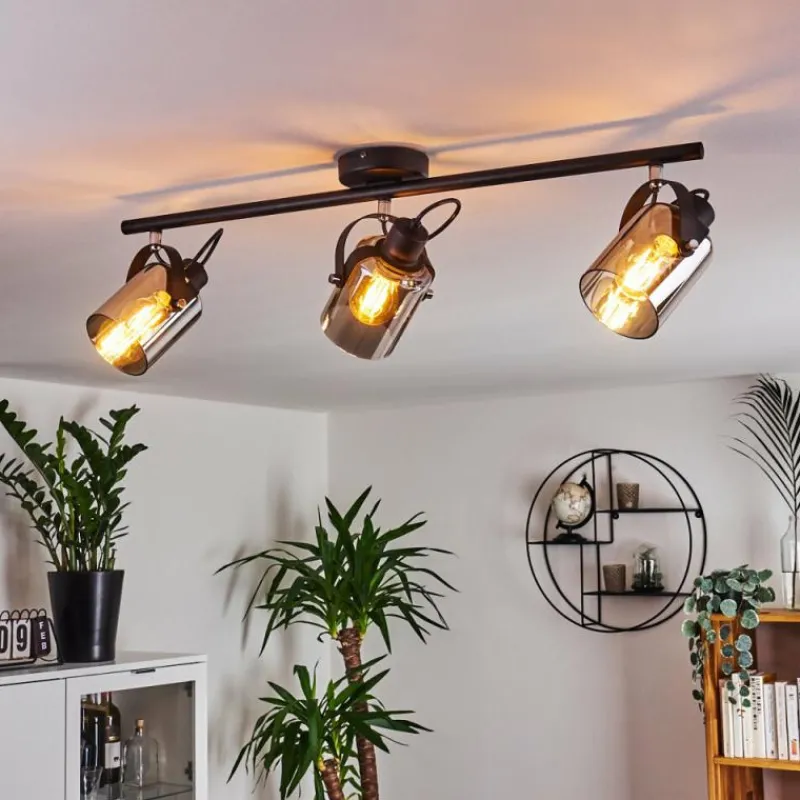 hofstein Plafonnier Quieri Noir, 3 lumières