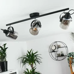 hofstein Plafonnier Quieri Noir, 3 lumières