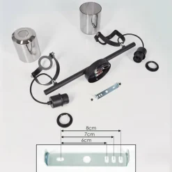 hofstein Plafonnier Quieri Noir, 2 lumières