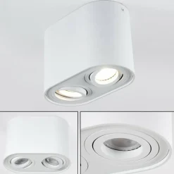 hofstein Plafonnier Quimper Blanc, 2 lumières