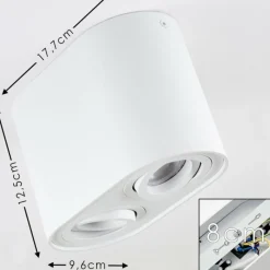 hofstein Plafonnier Quimper Blanc, 2 lumières