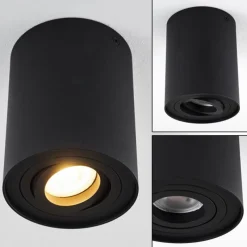 hofstein Plafonnier Quimper Noir, 1 lumière