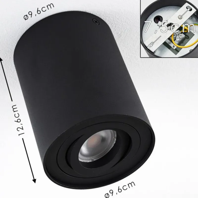 hofstein Plafonnier Quimper Noir, 1 lumière