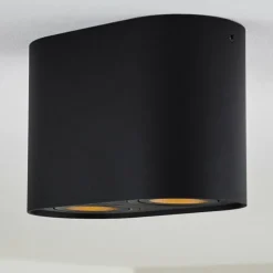 hofstein Plafonnier Quimper Noir, 2 lumières