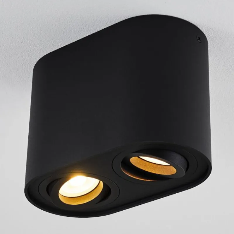 hofstein Plafonnier Quimper Noir, 2 lumières