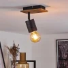 Lampes Vintages & Rétros-hofstein Plafonnier Raccuia Bois foncé, Noir, 1 lumière