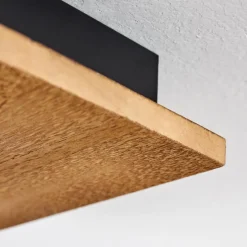 Lampes Vintages & Rétros-hofstein Plafonnier Raccuia Bois foncé, Noir, 1 lumière