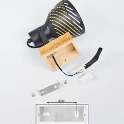 Lampes Dorées-hofstein Plafonnier Racolo Bois foncé, 1 lumière