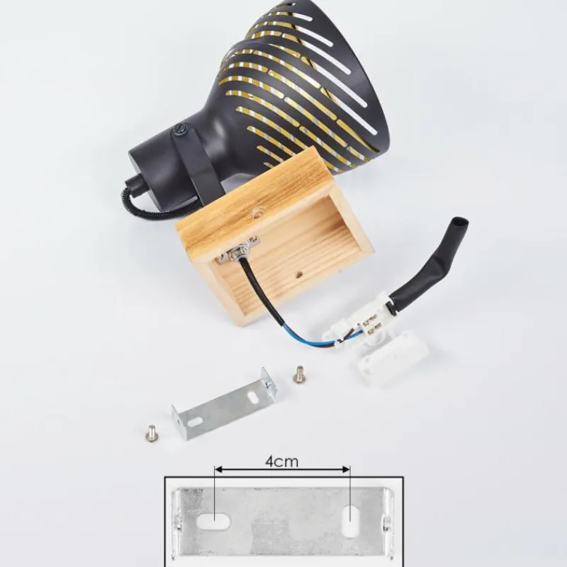 Lampes Dorées-hofstein Plafonnier Racolo Bois foncé, 1 lumière