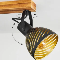 Lampes Dorées-hofstein Plafonnier Racolo Bois foncé, 2 lumières