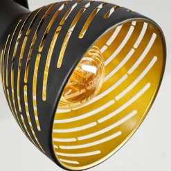 Lampes Dorées-hofstein Plafonnier Racolo Bois foncé, 3 lumières