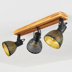 Lampes Dorées-hofstein Plafonnier Racolo Bois foncé, 3 lumières