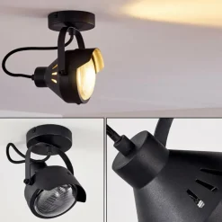 hofstein Plafonnier Rahway Noir, 1 lumière