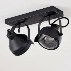 hofstein Plafonnier Rahway Noir, 2 lumières