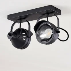 hofstein Plafonnier Rahway Noir, 2 lumières