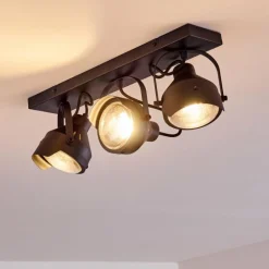 hofstein Plafonnier Rahway Noir, 3 lumières