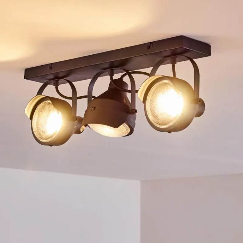 hofstein Plafonnier Rahway Noir, 3 lumières