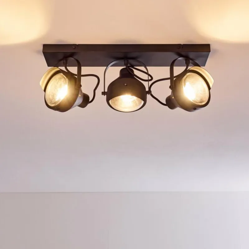 hofstein Plafonnier Rahway Noir, 3 lumières