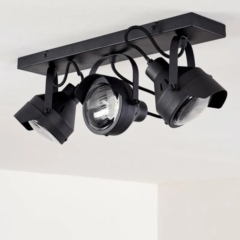 hofstein Plafonnier Rahway Noir, 3 lumières