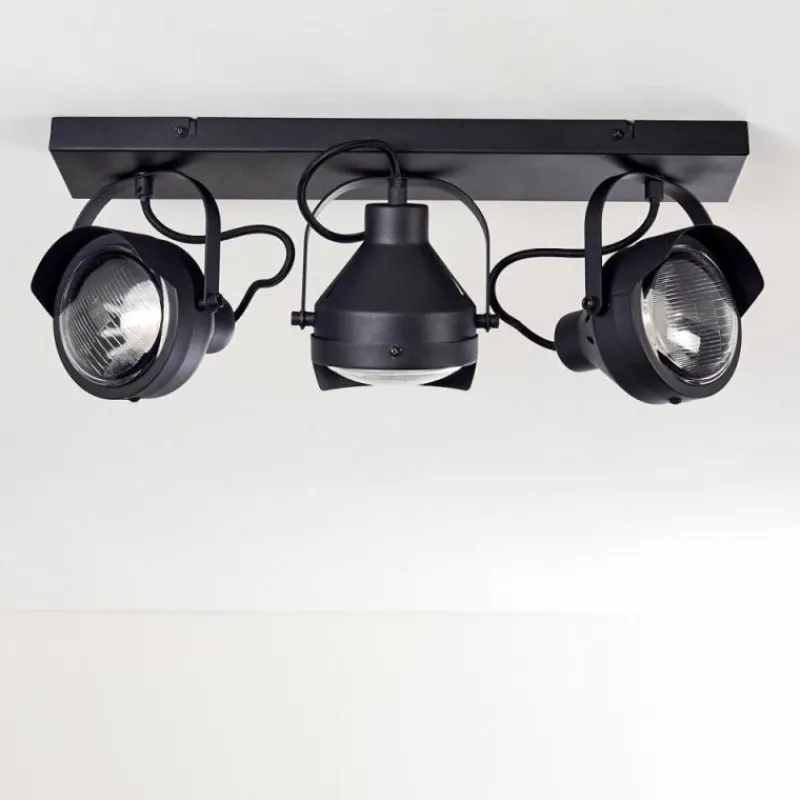 hofstein Plafonnier Rahway Noir, 3 lumières