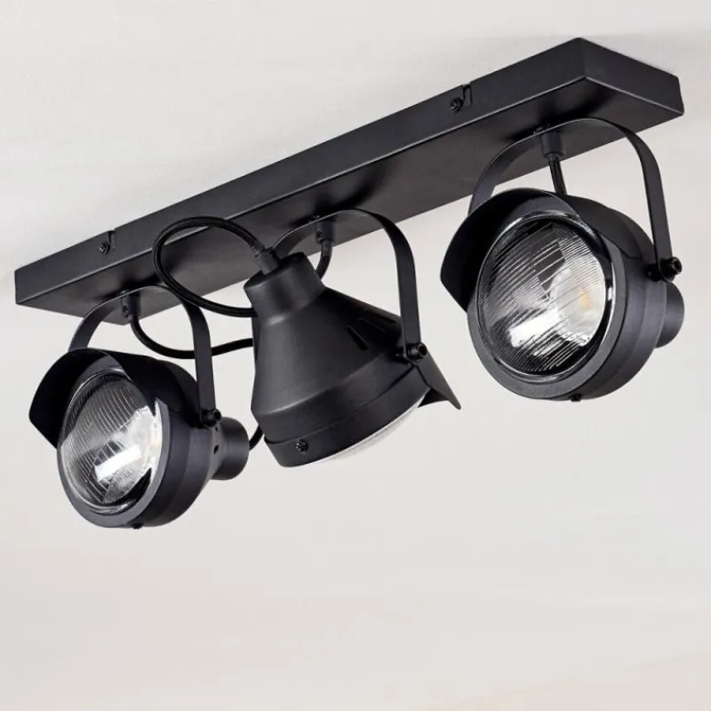 hofstein Plafonnier Rahway Noir, 3 lumières