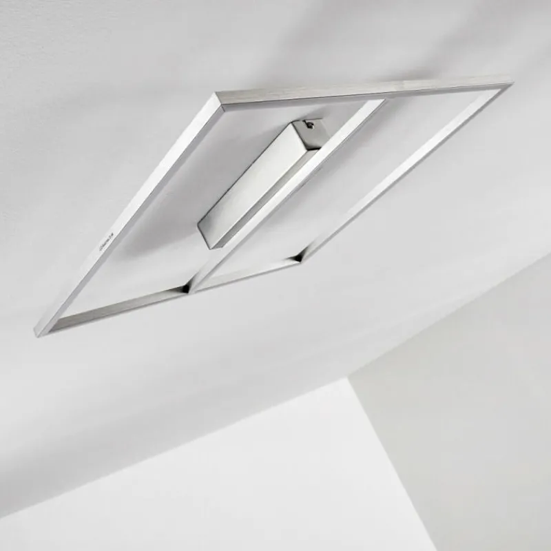 hofstein Plafonnier Rauma LED Nickel mat, 1 lumière