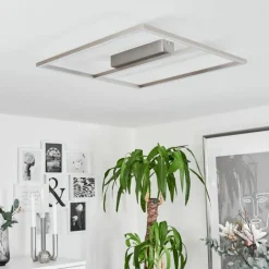 hofstein Plafonnier Rauma LED Nickel mat, 1 lumière