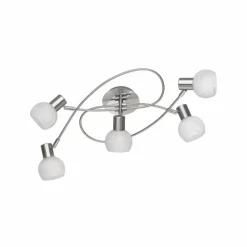 Luminaires Reality Plafonnier Reality Antibes Nickel mat, 5 lumières