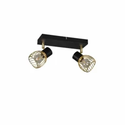 Lampes Dorées-Luminaires Reality Plafonnier Reality Ardon Or, Noir, 2 lumières