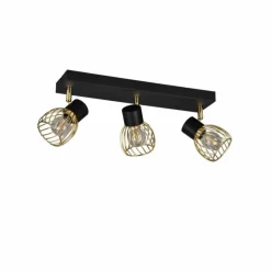 Lampes Dorées-Luminaires Reality Plafonnier Reality Ardon Or, Noir, 3 lumières