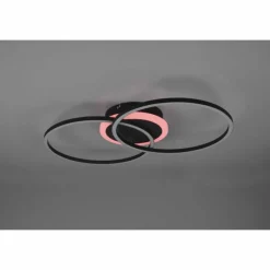 Luminaires Reality Plafonnier Reality Arribo LED Noir, 3 lumières, Télécommandes, Changeur de couleurs* Éclairage Led