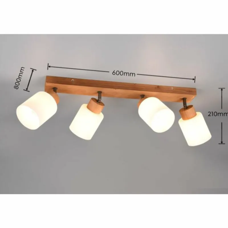 Lampes Vintages & Rétros-Luminaires Reality Plafonnier Reality Assam Écru, 4 lumières