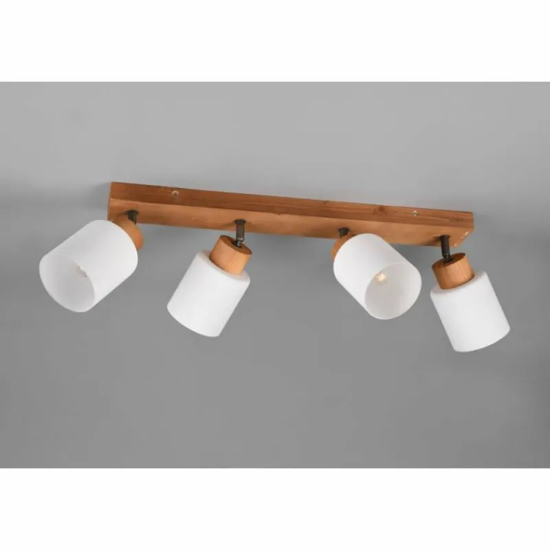 Lampes Vintages & Rétros-Luminaires Reality Plafonnier Reality Assam Écru, 4 lumières