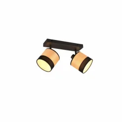 Lampes En Bois-Luminaires Reality Plafonnier Reality BOLZANO Noir, 2 lumières
