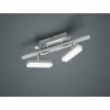 Luminaires Reality Plafonnier Reality Bondy LED Nickel mat, 2 lumières, Télécommandes* Éclairage Led