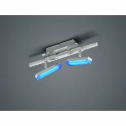 Luminaires Reality Plafonnier Reality Bondy LED Nickel mat, 2 lumières, Télécommandes* Éclairage Led