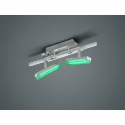 Luminaires Reality Plafonnier Reality Bondy LED Nickel mat, 2 lumières, Télécommandes* Éclairage Led