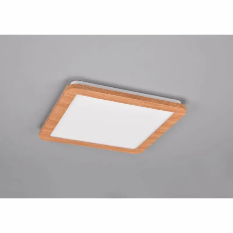 Lampes En Bois-Luminaires Reality Plafonnier Reality Camillus LED Couleur bois, Blanc, 1 lumière