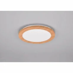 Lampes En Bois-Luminaires Reality Plafonnier Reality Camillus LED Couleur bois, Blanc, 1 lumière