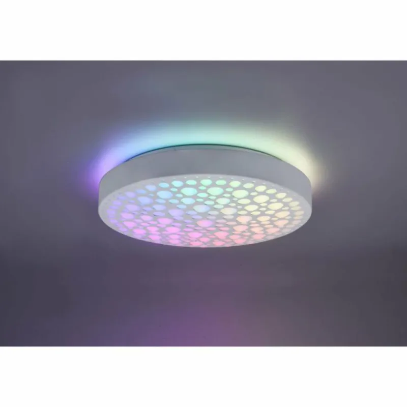 Luminaires Reality Plafonnier Reality Chizu LED Blanc, 1 lumière, Télécommandes, Changeur de couleurs* Éclairage Led