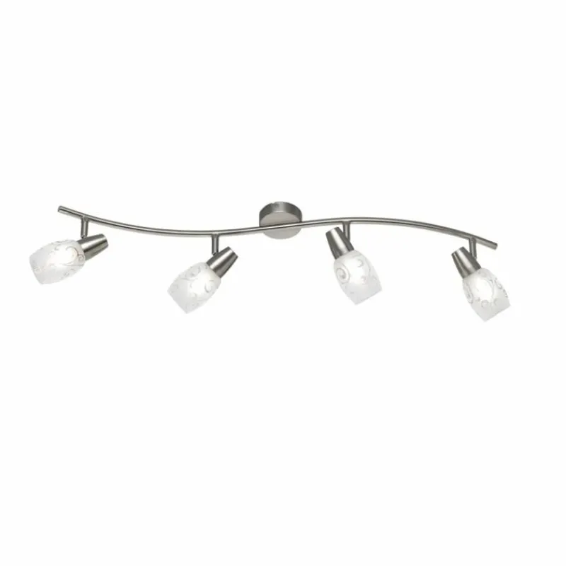 Luminaires Reality Plafonnier Reality Colmar Nickel mat, 4 lumières