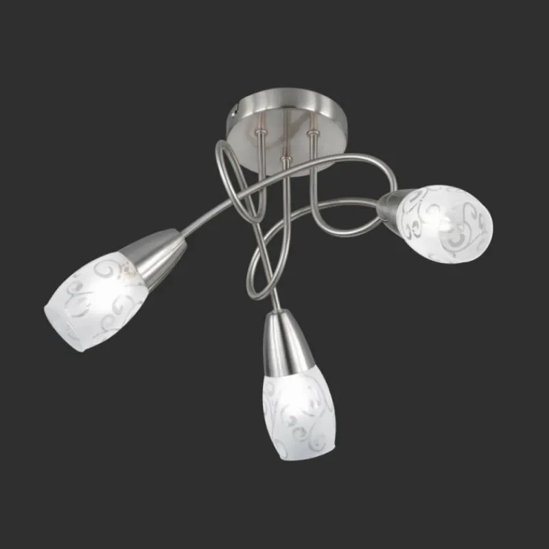 Luminaires Reality Plafonnier Reality Colmar Nickel mat, 3 lumières
